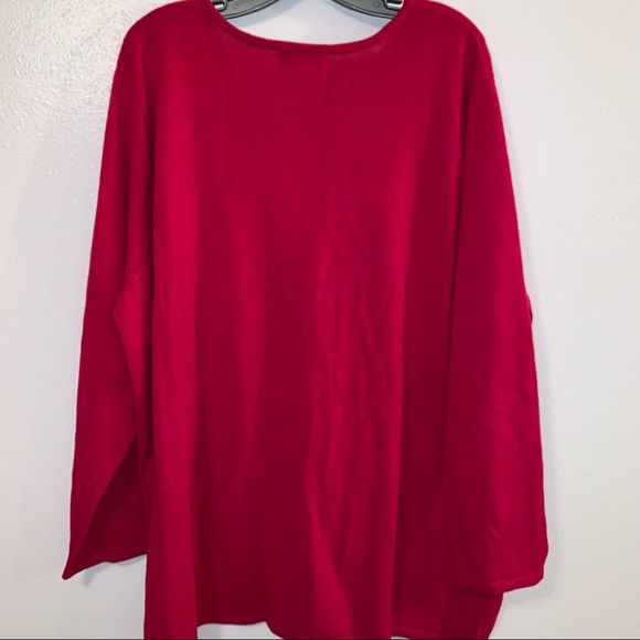 All American Comfort 2X Christmas Button Down Cardigan - Picture 6 of 9